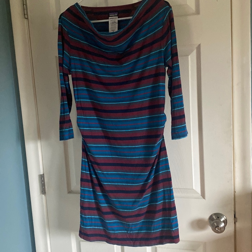 Patagonia Scoop Neck Striped Dress